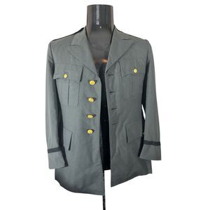 US Army Green Dress Uniform Jacket Men’s 38R Vietnam Era Tropical AG-344